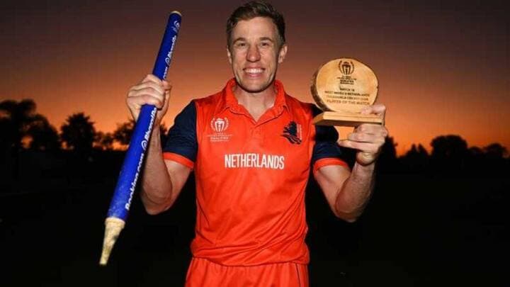 Logan van Beek took three wickets against South Africa