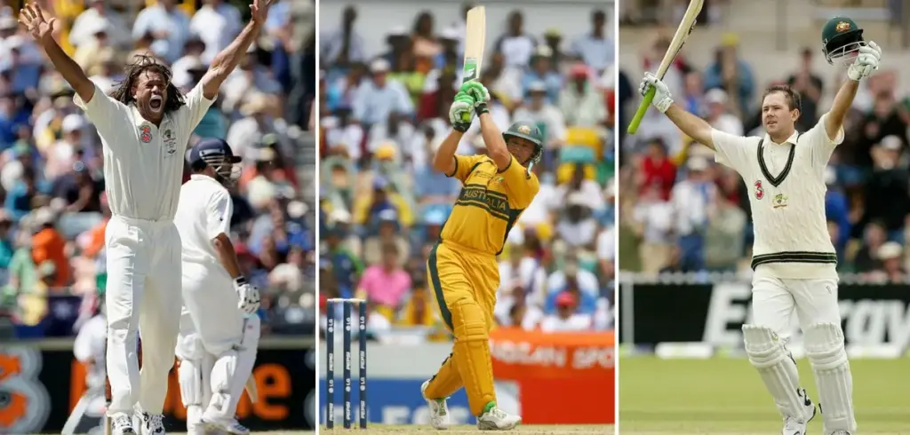 Andrew Symonds, Adam Gilchrist, Ricky Ponting