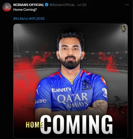 KL Rahul join RCB as New Captain