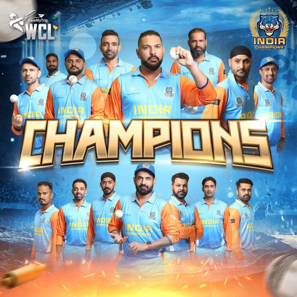 India Chmapions Won World Championship of Legends (WCL) Cricket League