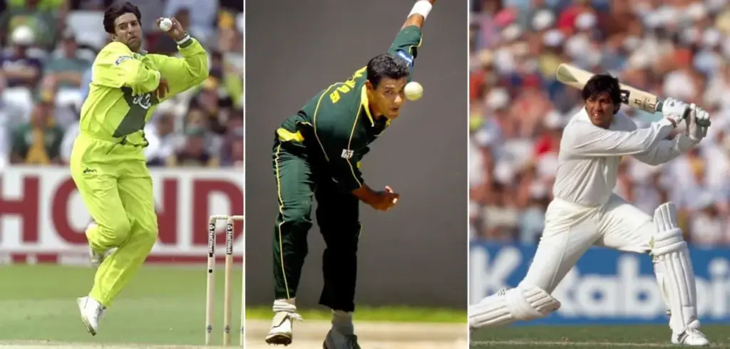 Wasim Akram, Waqar Younis, and Inzamam-ul-Haq