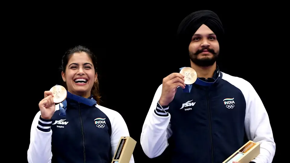 Manu Bhaker-Sarabjot Singh win historic bronze medal Paris 2024 Olympics 