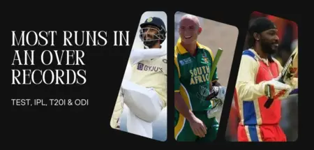 Most runs in an over Records