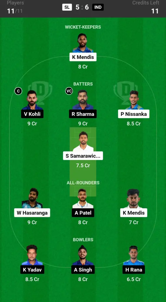 SL vs IND Small League Team