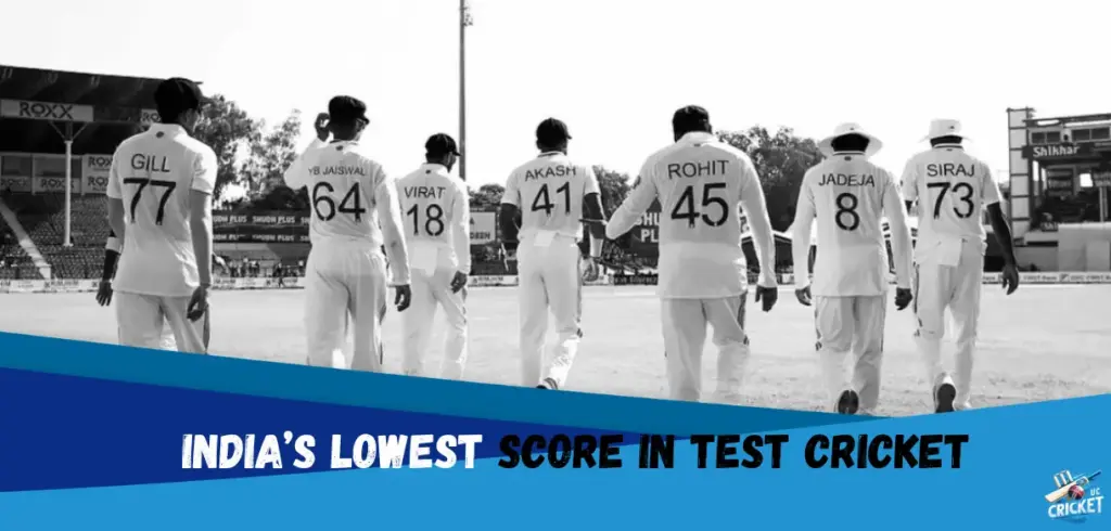 India lowest score in test cricket