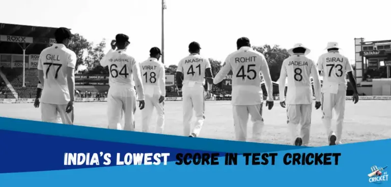 India lowest score in test cricket