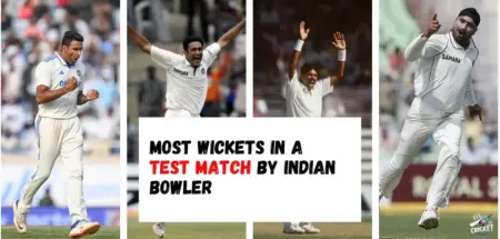 most wickets in a test match by Indian bowler