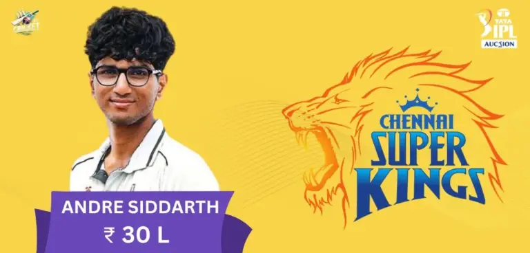 Andre Siddarth IPL 2025 Price
