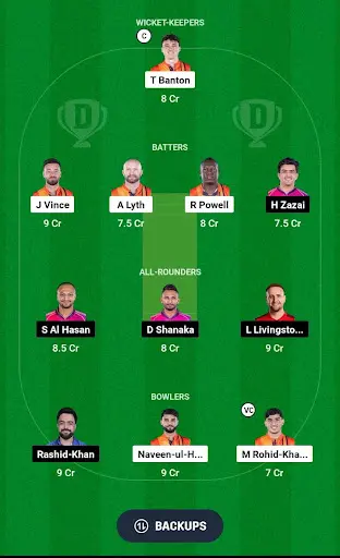 DB vs BT Grand League Team
