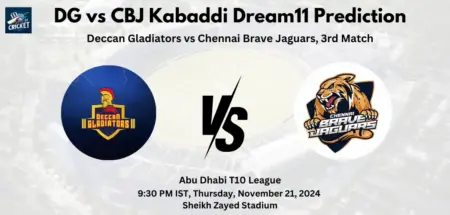 DG vs CBJ Kabaddi Dream11 Prediction