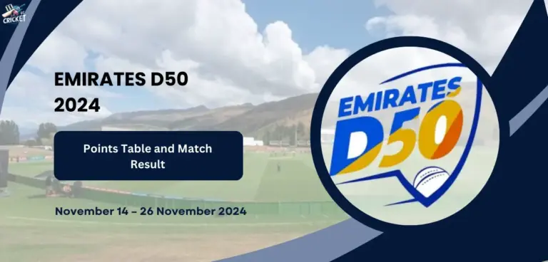 Emirates D50 2024 Points Table