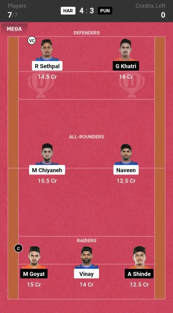 HAR vs PUN Small League Team