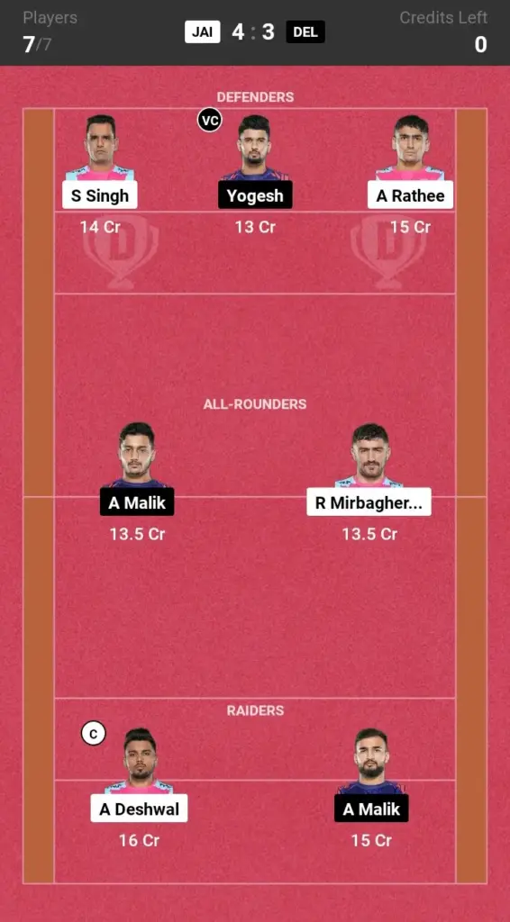 JAI vs DEL Small League Team