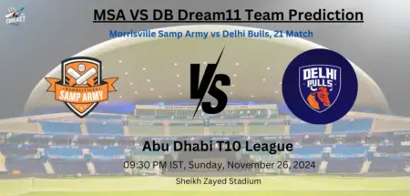 MSA VS DB Dream11 Team Prediction