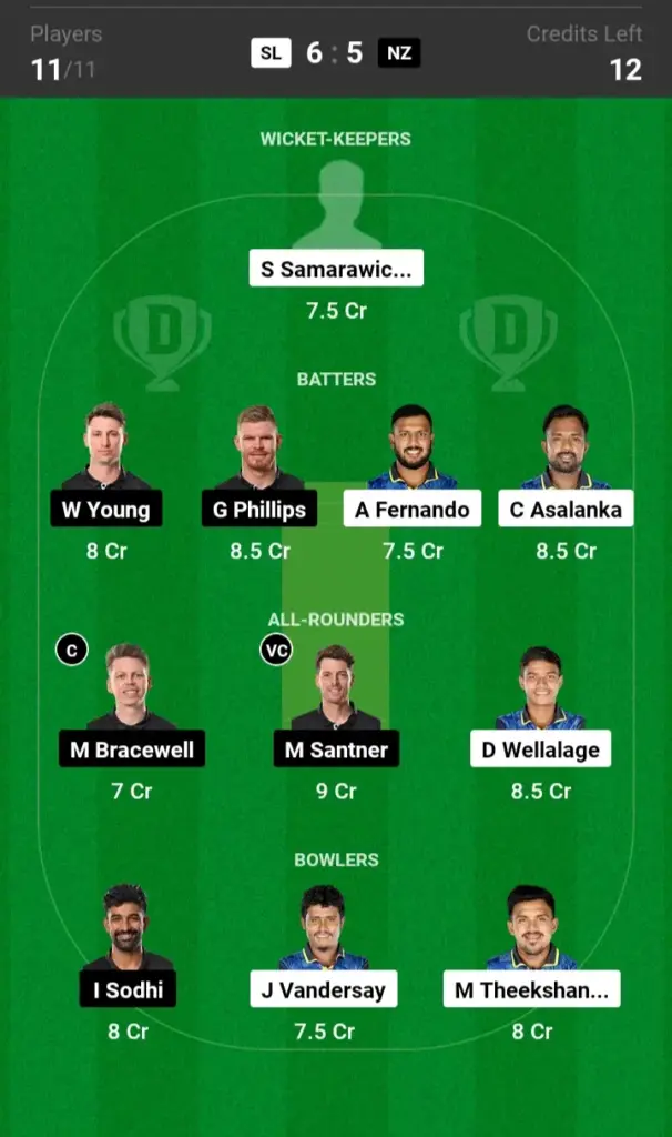 SL vs NZ Small League team