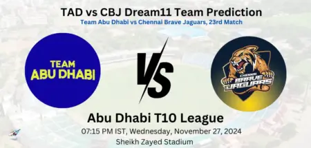 TAD vs CBJ Dream11 Team Prediction