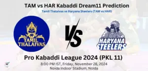 TAM vs HAR Dream11 Prediction