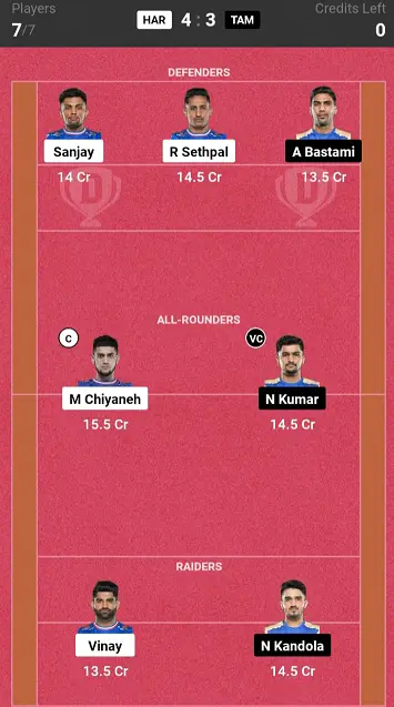 Grand mall League Team Har vs Tam