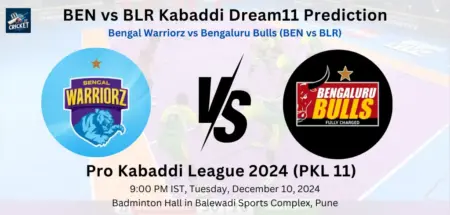 BEN vs BLR Dream11 Prediction