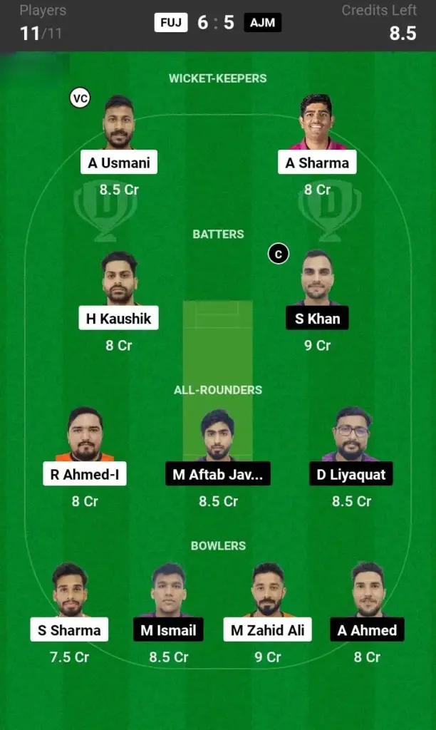 FUJ vs AJM Grand League Team