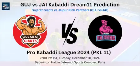 GUJ vs JAI Dream11 Prediction