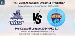 HAR vs BEN Dream11 Prediction