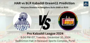 HAR vs BLR Dream11 Prediction