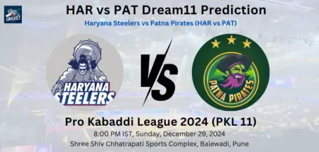 HAR vs PAT Dream11 Team Prediction