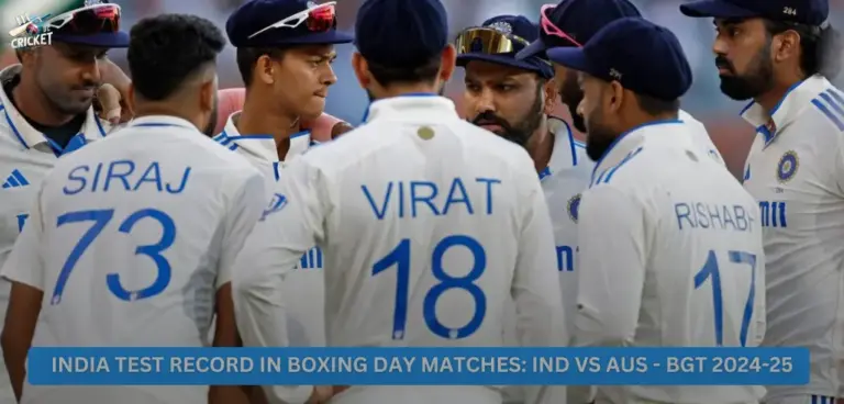 India Test Record in Boxing Day Match