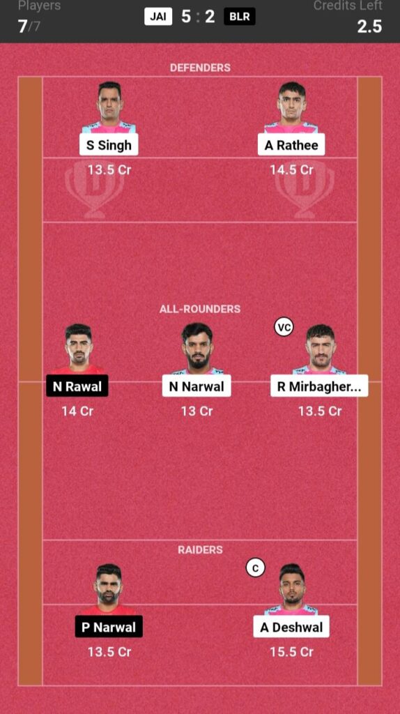 JAI vs BLR Small League Team