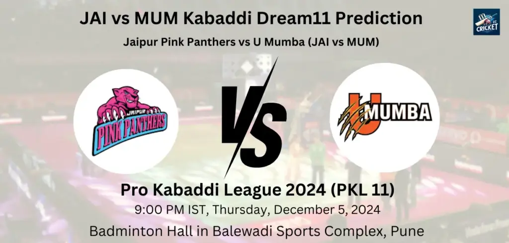 JAI vs MUM Dream11 Prediction