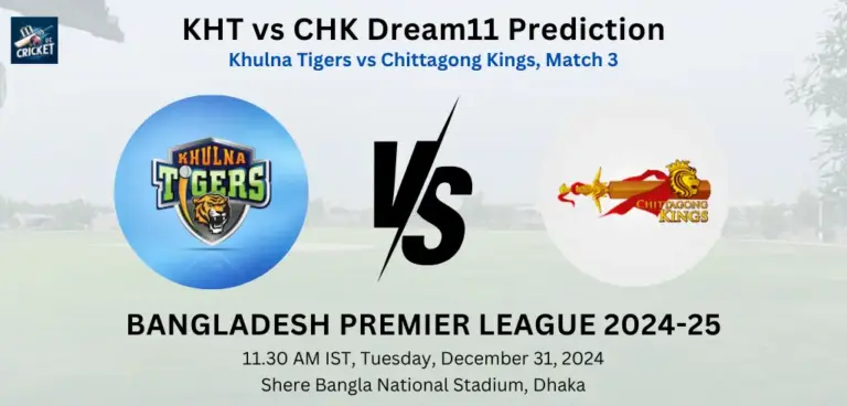KHT vs CHK Dream11 Team Prediction