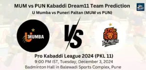 MUM vs PUN Dream11 Prediction