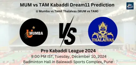 MUM vs TAM Dream11 Prediction