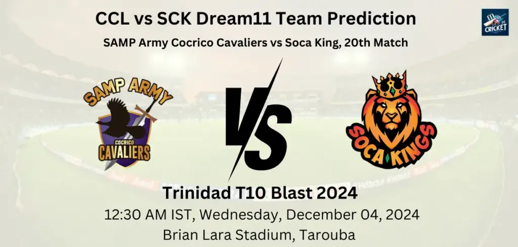 CCL vs SCK Dream11 Prediction