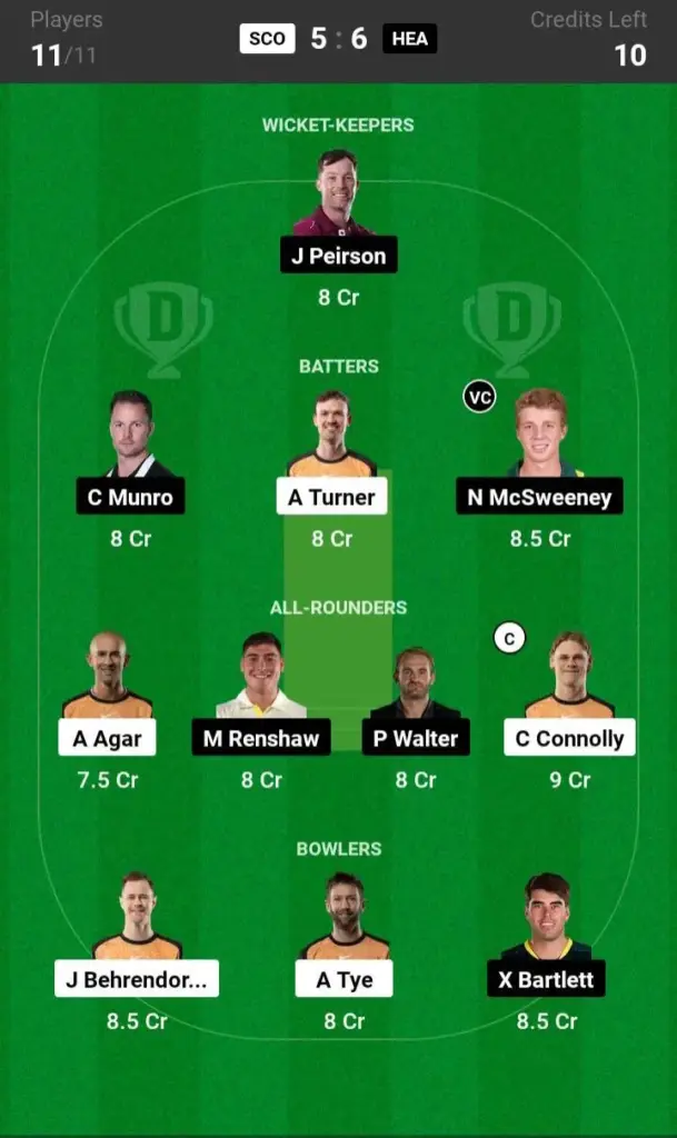 SCO vs HEA Small League Team
