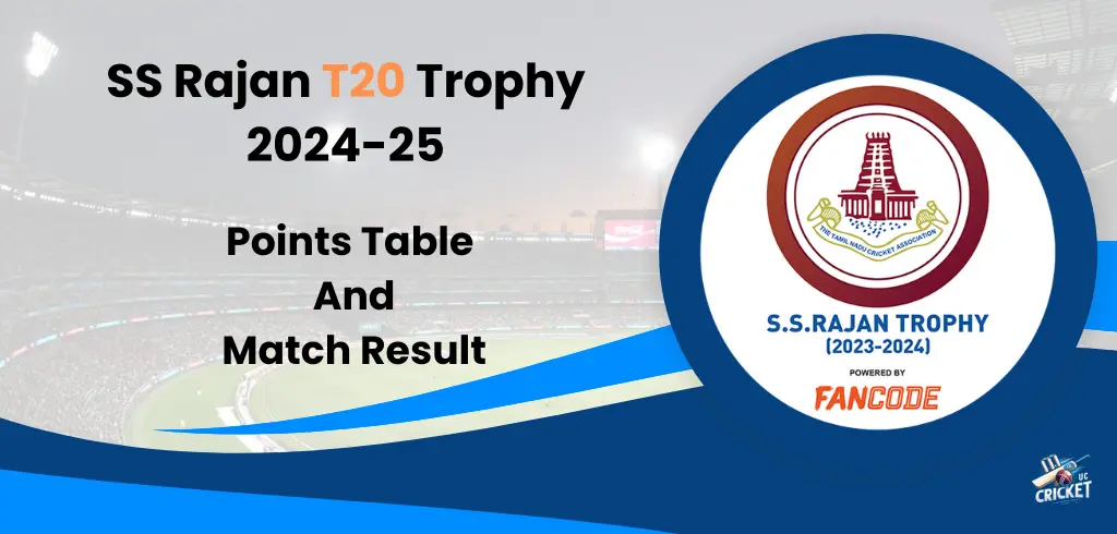 SS Rajan T20 Trophy 2024-25 Points Table