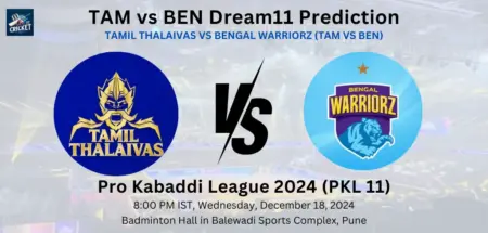 TAM vs BEN Dream11 Team Prediction