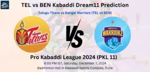 TEL vs BEN Dream11 Prediction