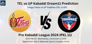 TEL vs UP Dream11 Prediction