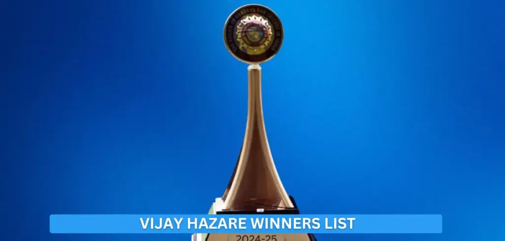 Vijay Hazare Trophy Winners List