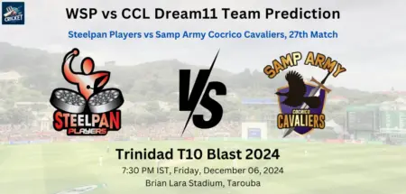 WSP vs CCL Dream11 Team Prediction