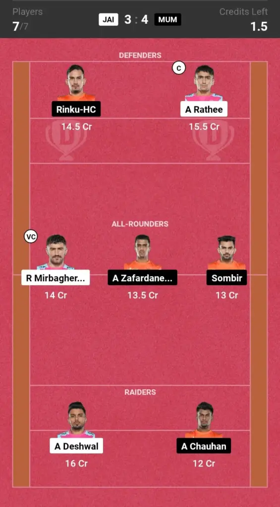 JAI vs MUM Small League Team