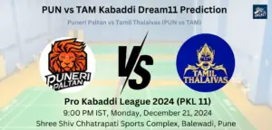 PUN vs TAM Dream11 Prediction