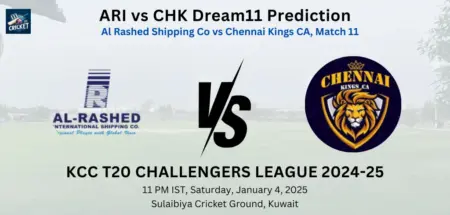 ARI vs CHK Dream11 Team Prediction