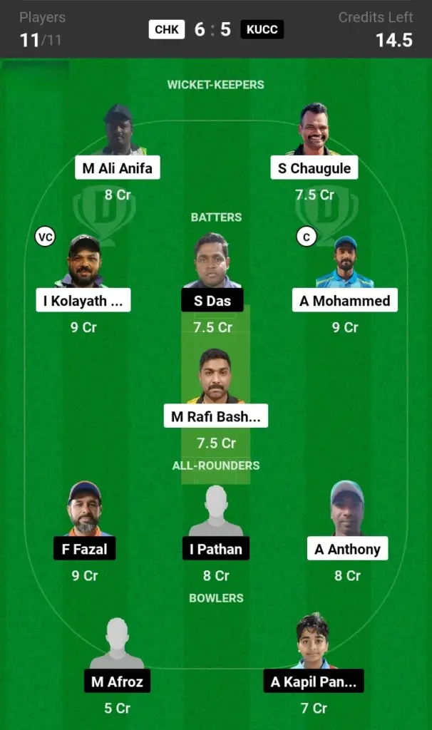 CHK vs KUCC Small League Team