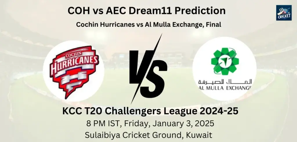 COH vs AEC Dream11 Team Prediction