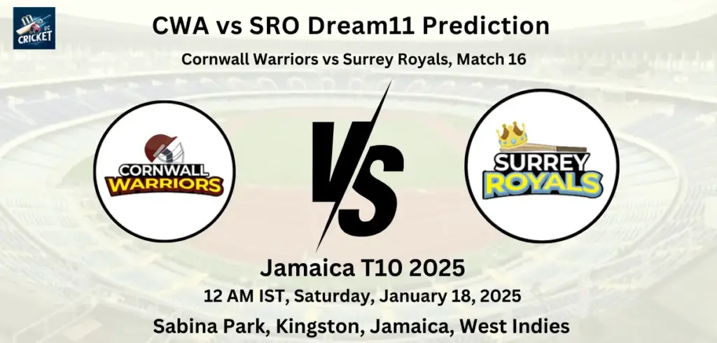 CWA vs SRO Dream11 Prediction