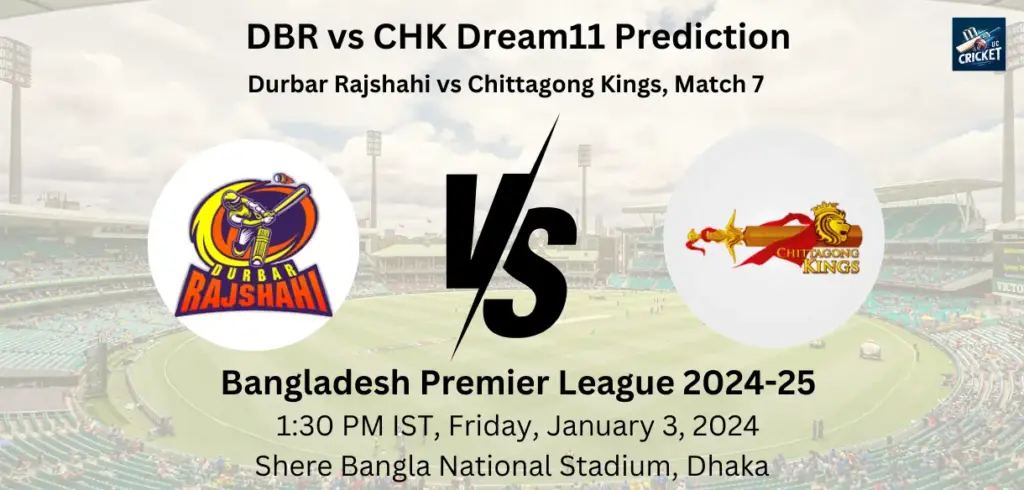 DBR vs CHK Dream11 Team Prediction