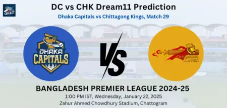 DC vs CHK Dream 11 Prediction